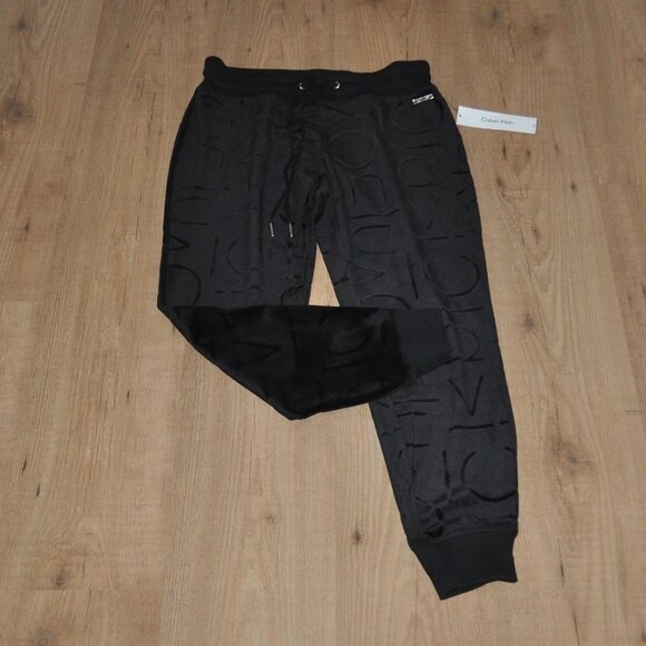 CALVIN KLEIN women's black velvet pants small - Picture 1 of 2